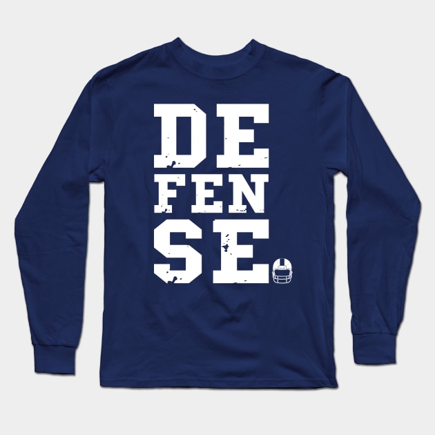 American Football Fan DEFENSE Football Fan Long Sleeve T-Shirt by atomguy